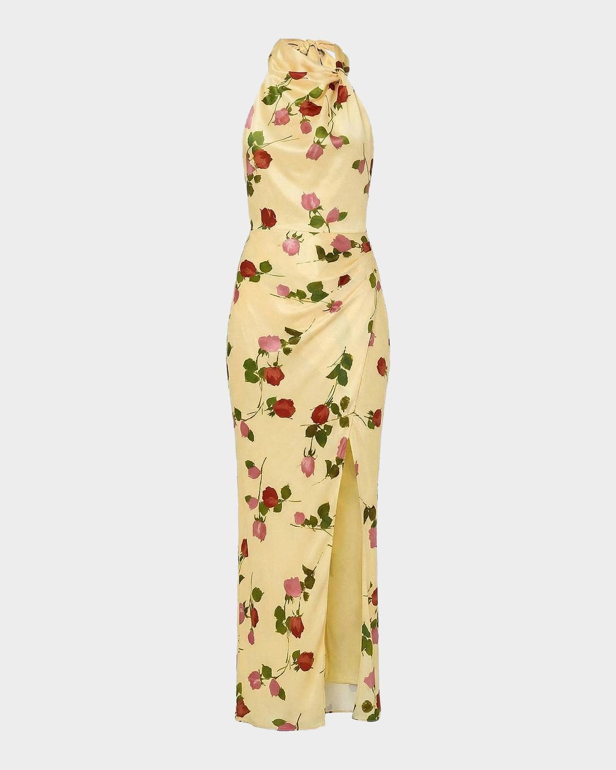 NICHOLAS Galilea Halterneck Floral A-Line Gown
