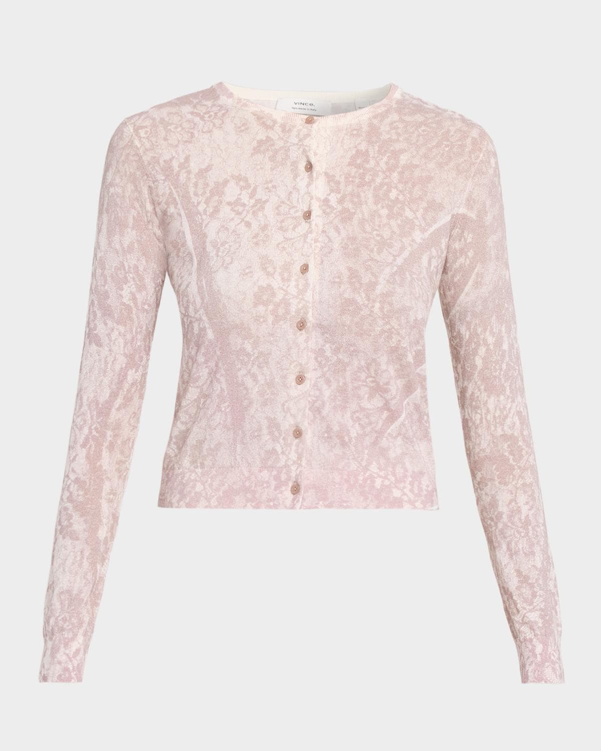Vince Floral Knit Cardigan