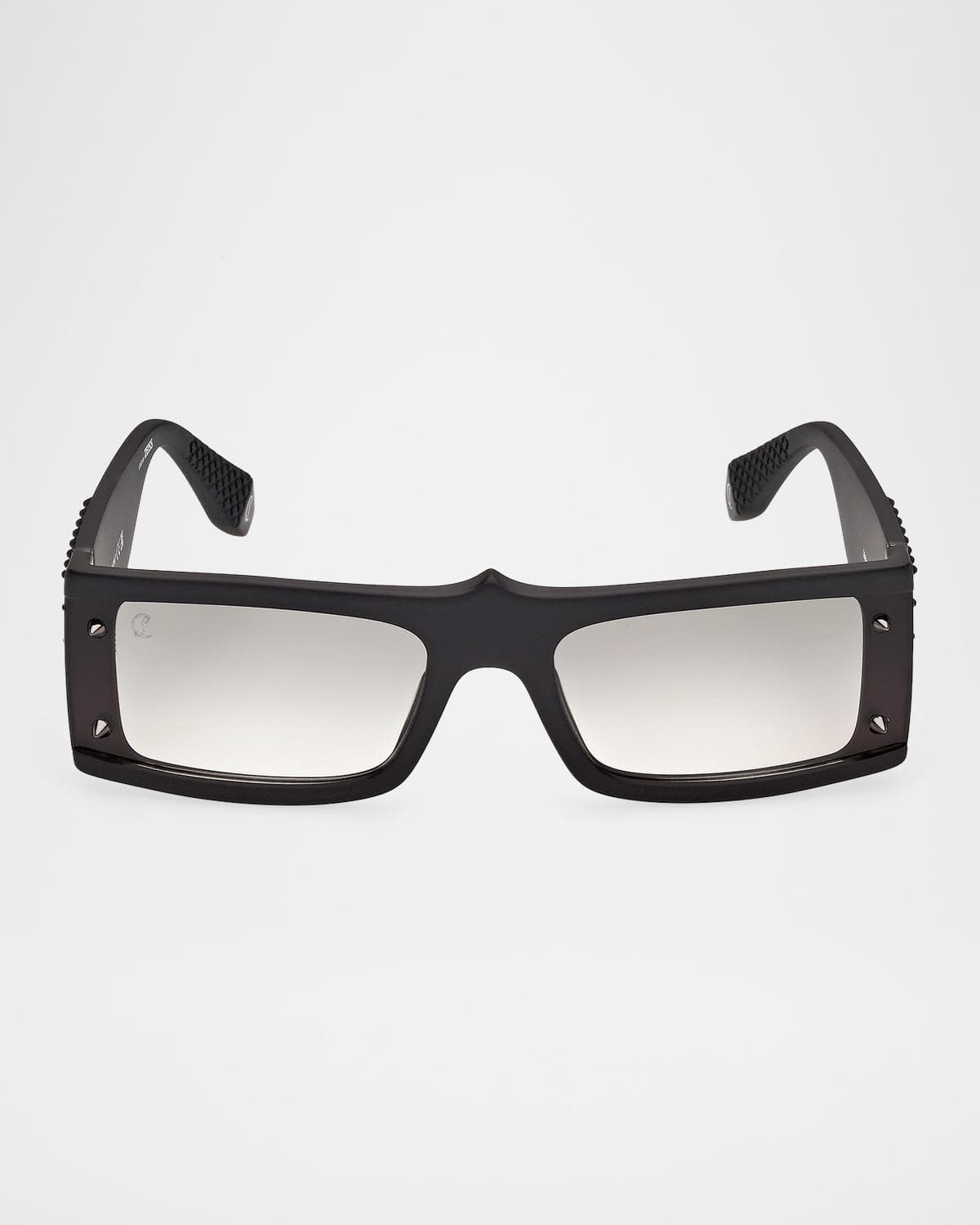 Christian Louboutin Men's Spikes Acetate Rectangle Sunglasses
