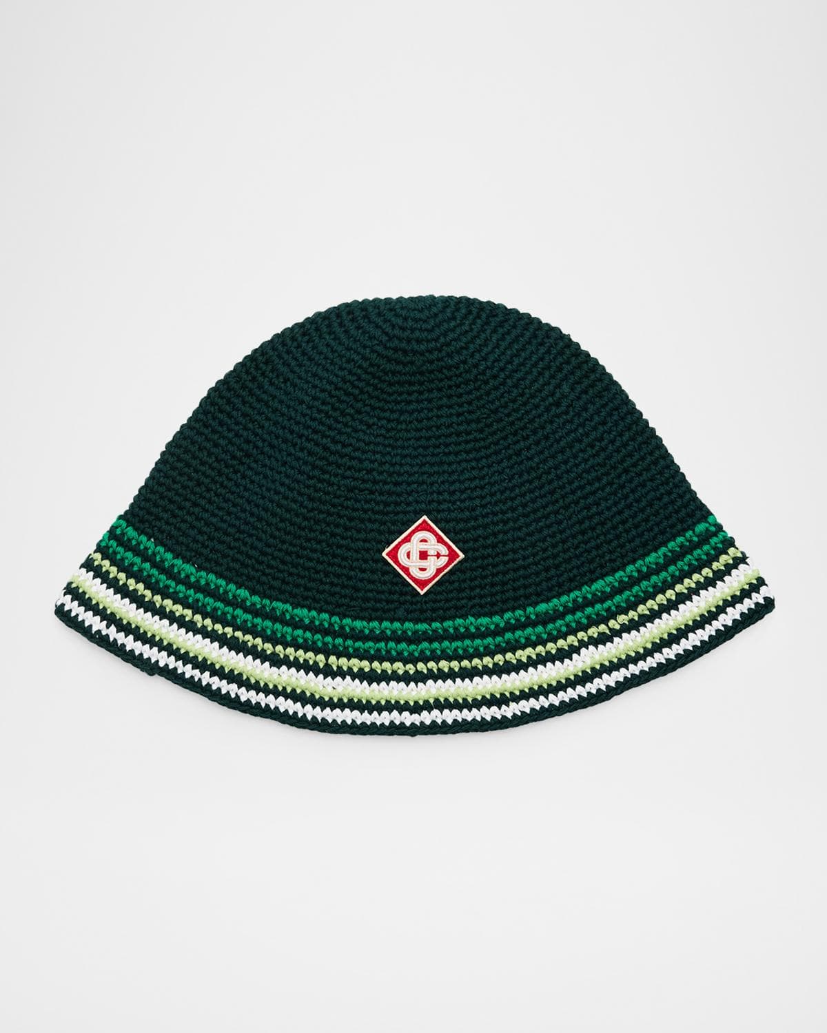 Casablanca Men's Striped Crochet Cotton Bucket Hat
