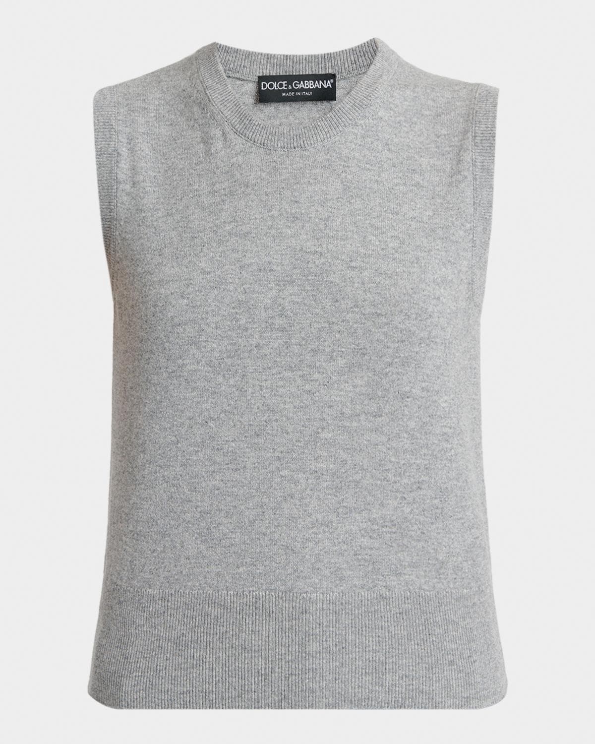 Dolce & Gabbana Cashmere Sleeveless Crewneck Sweater