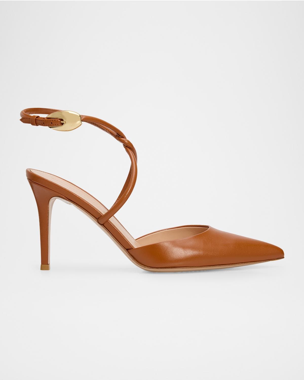 Gianvito Rossi 85mm Nappa Leather Ankle-Strap Pumps