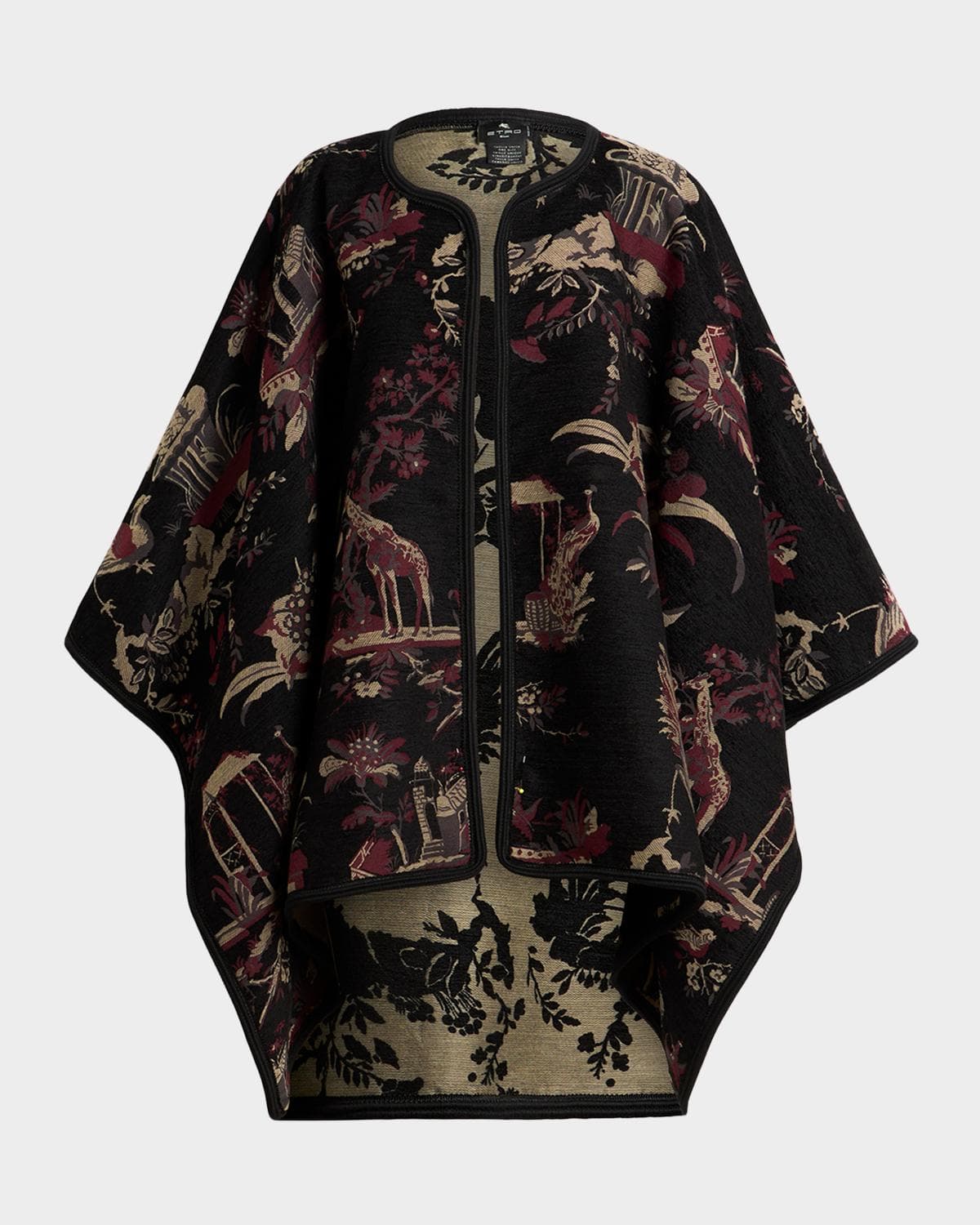 Etro Reversible Jacquard Cape
