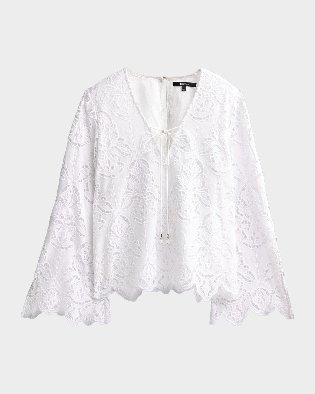 Toccin Halina Broderie Anglaise Tieneck Blouse