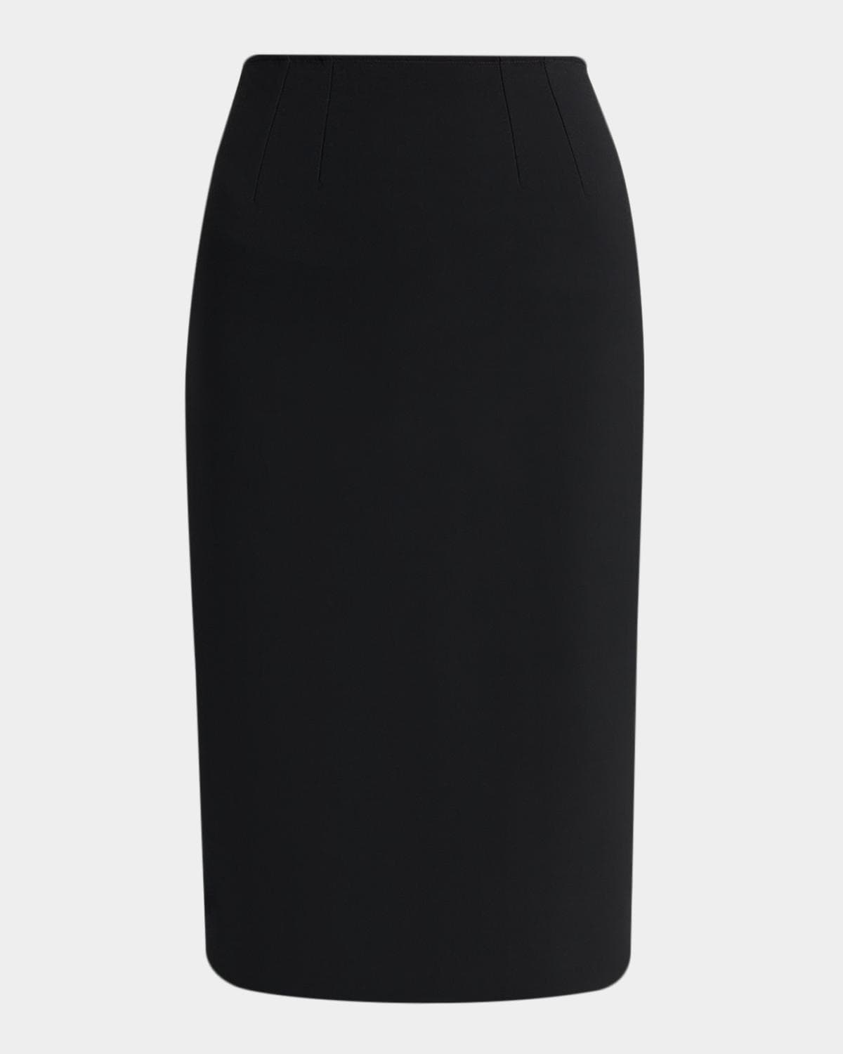 Dolce & Gabbana Double Crepe Sheath Midi Skirt