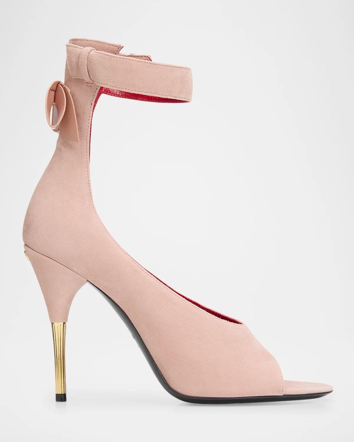 Valentino Garavani Suede Bow-Back Stiletto Sandal
