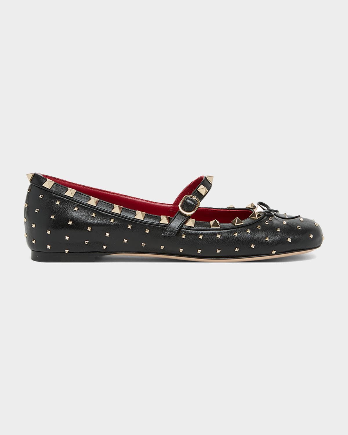 Valentino Garavani Rockstud Mary Jane Ballerina Flats