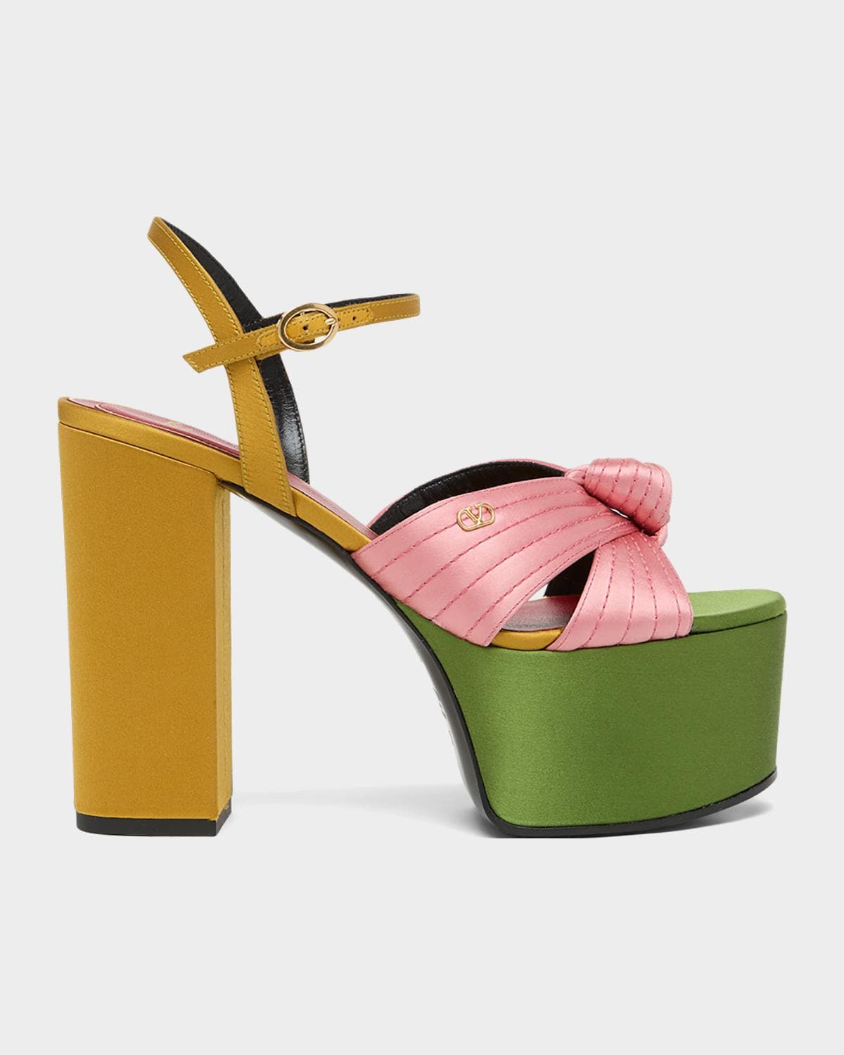 Valentino Garavani 125mm Crasher Platform Sandals in Satin
