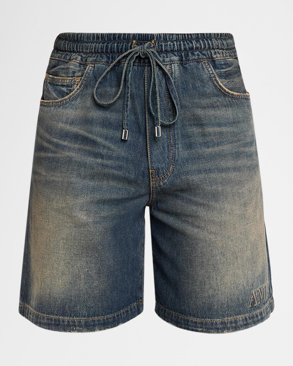 Amiri Men's Denim Drawstring Shorts