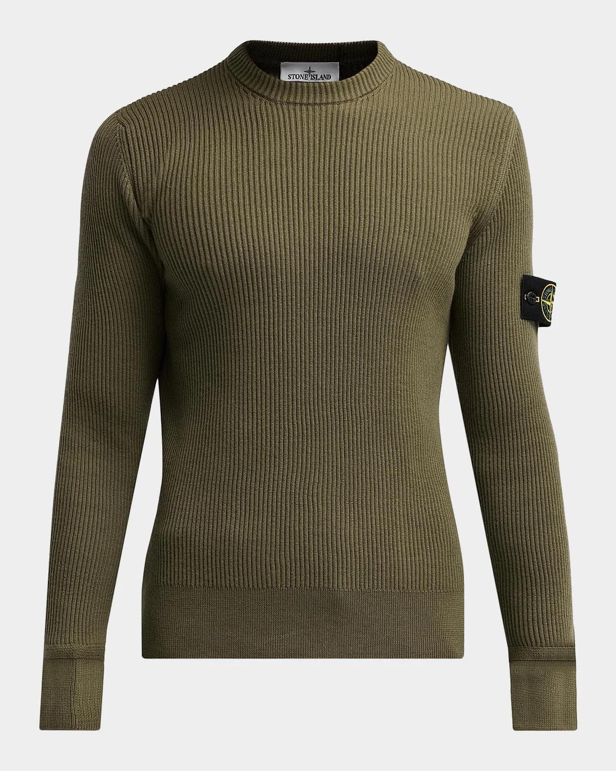 Stone Island Men's Wool Rib-Knit Crewneck Sweater