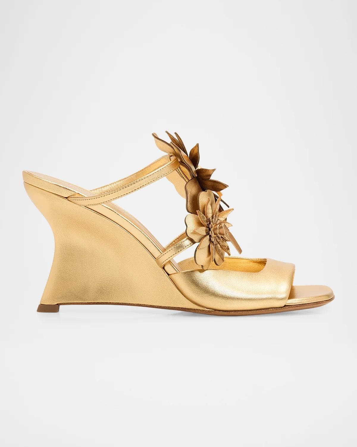 Zimmermann Belara 85MM Floral Leather Wedge Sandals