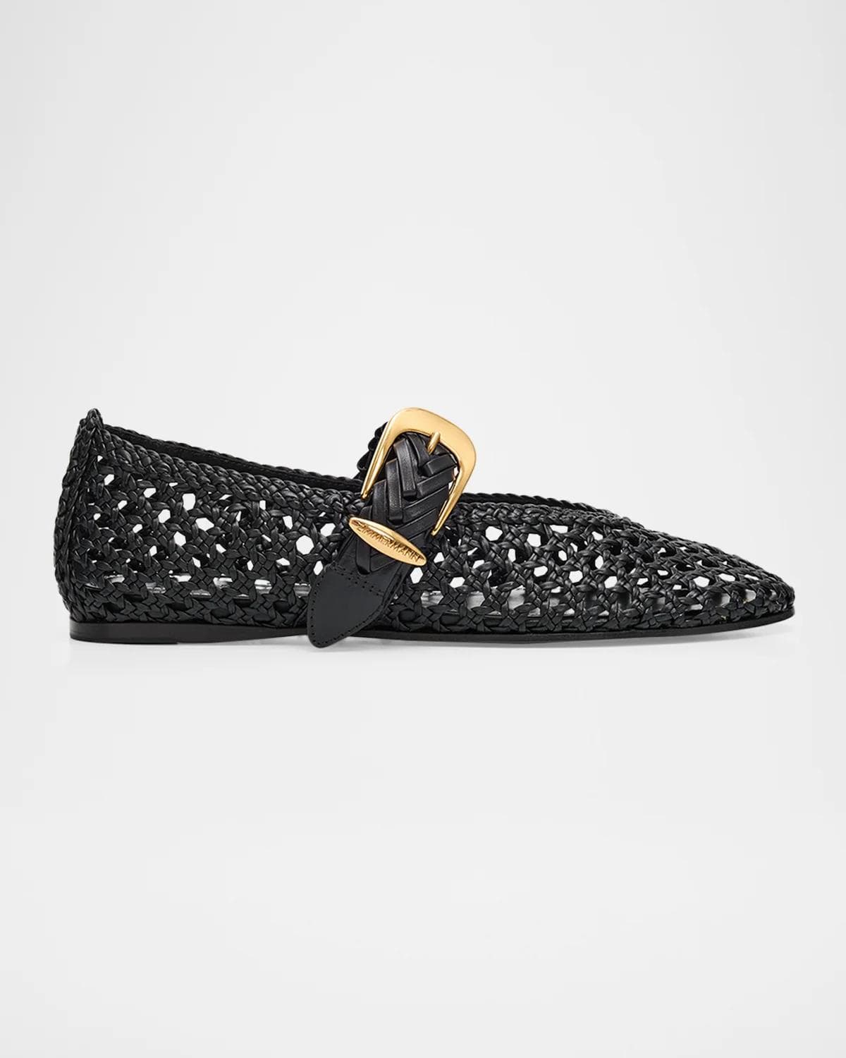 Zimmermann Alchemy Woven Leather Ballerina Flats
