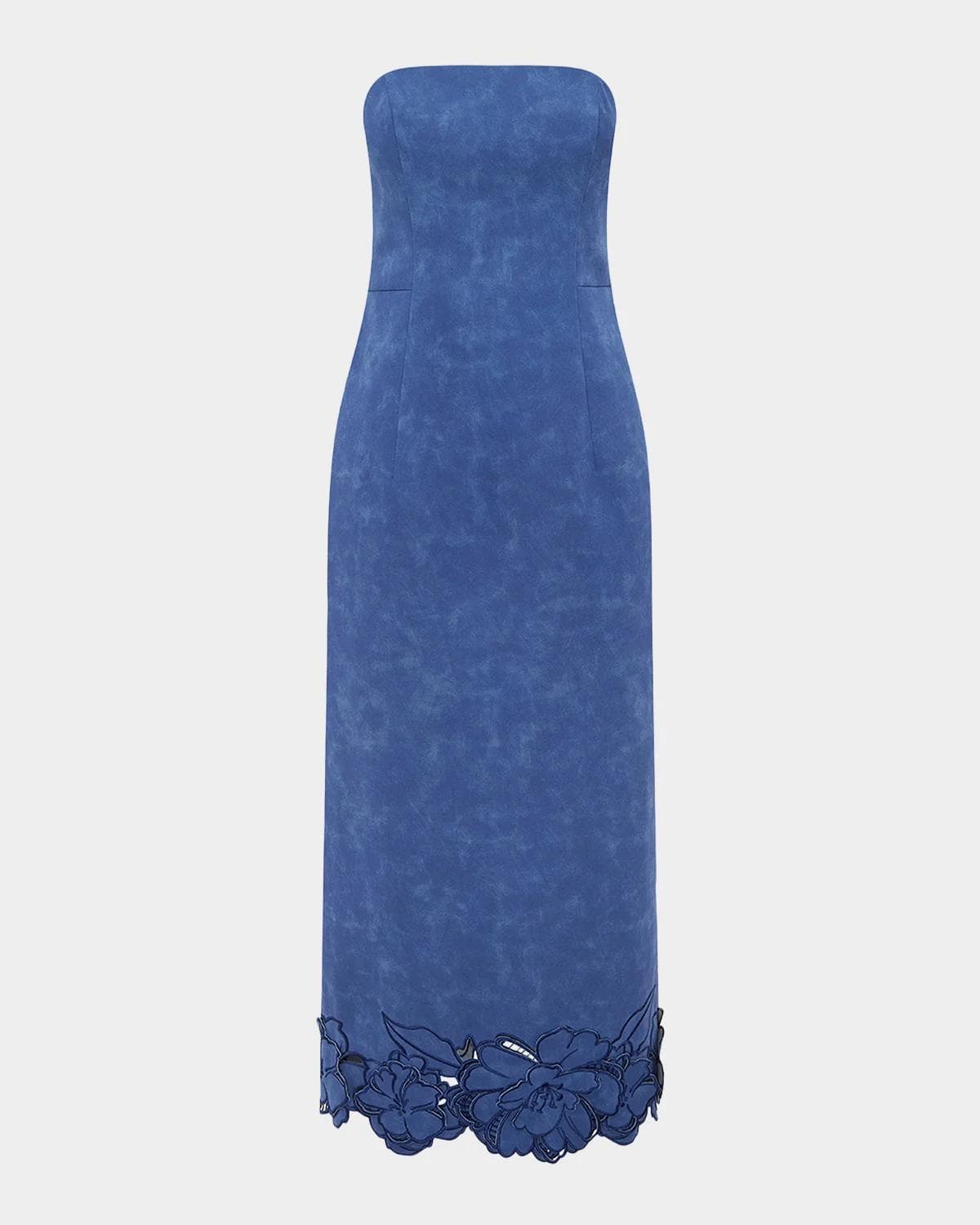 LEO LIN Rayna Strapless Vegan Suede Midi Dress