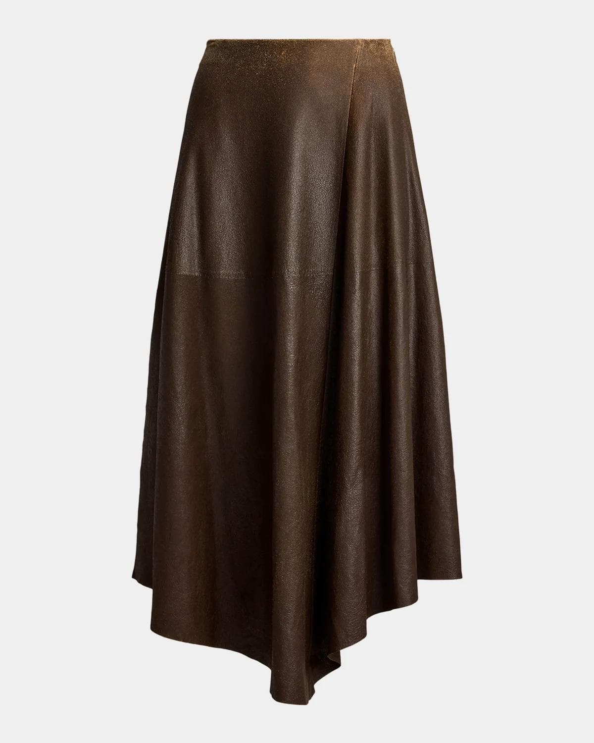 Ralph Lauren Collection Cecilie Distressed Lambskin Skirt