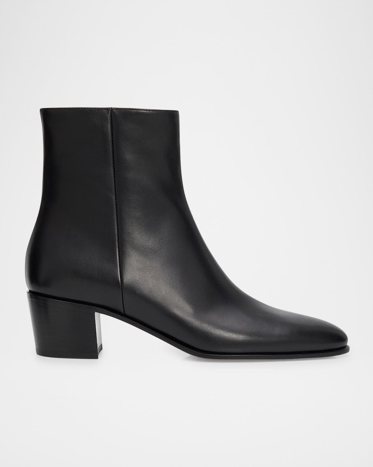 Gianvito Rossi 45mm Glove Leather Block-Heel Booties