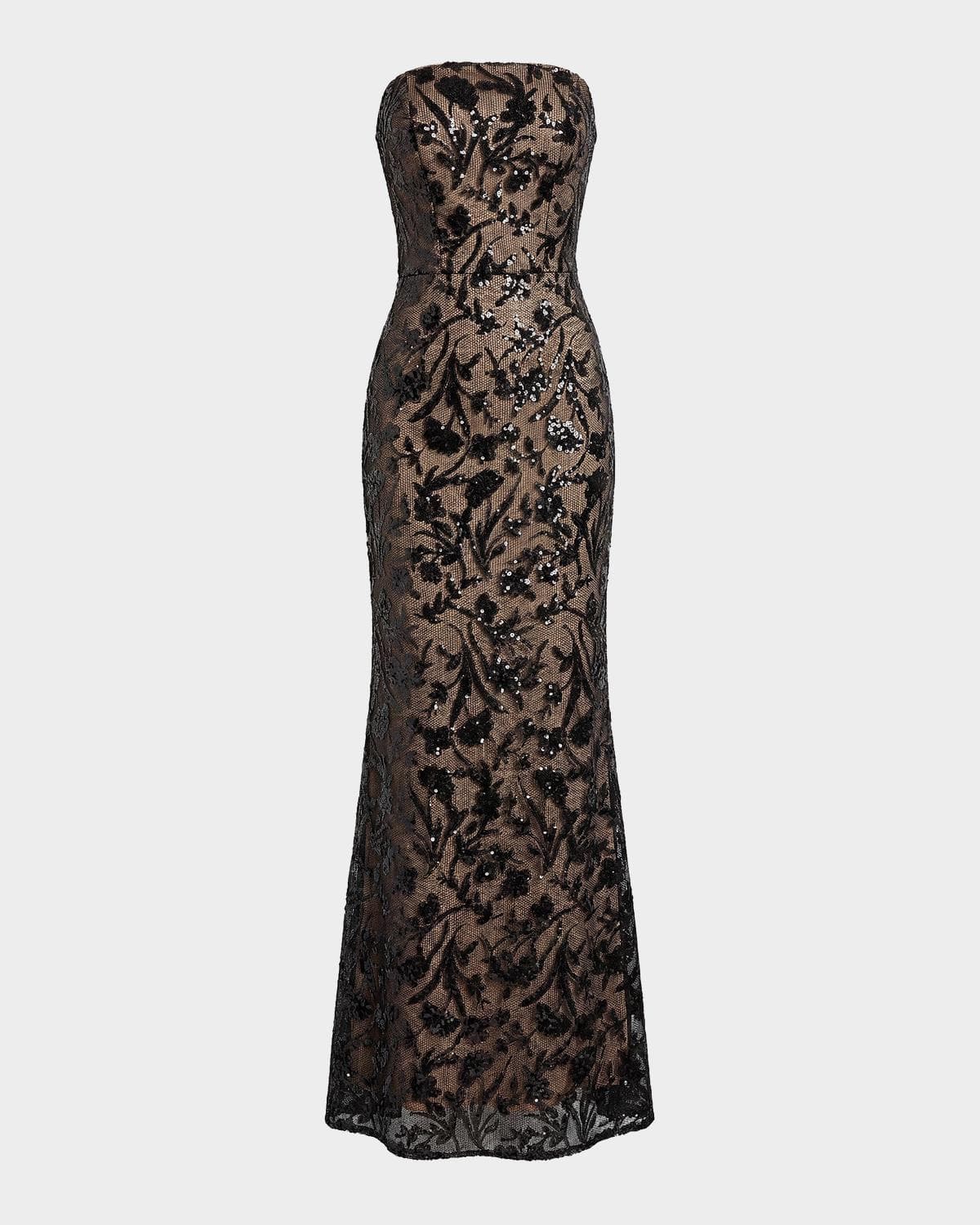Dress the Population Black Label Genesis Strapless Mermaid Gown