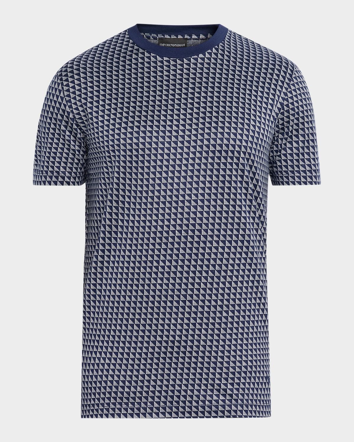 Emporio Armani Men's Contrast Triangle Crewneck T-Shirt