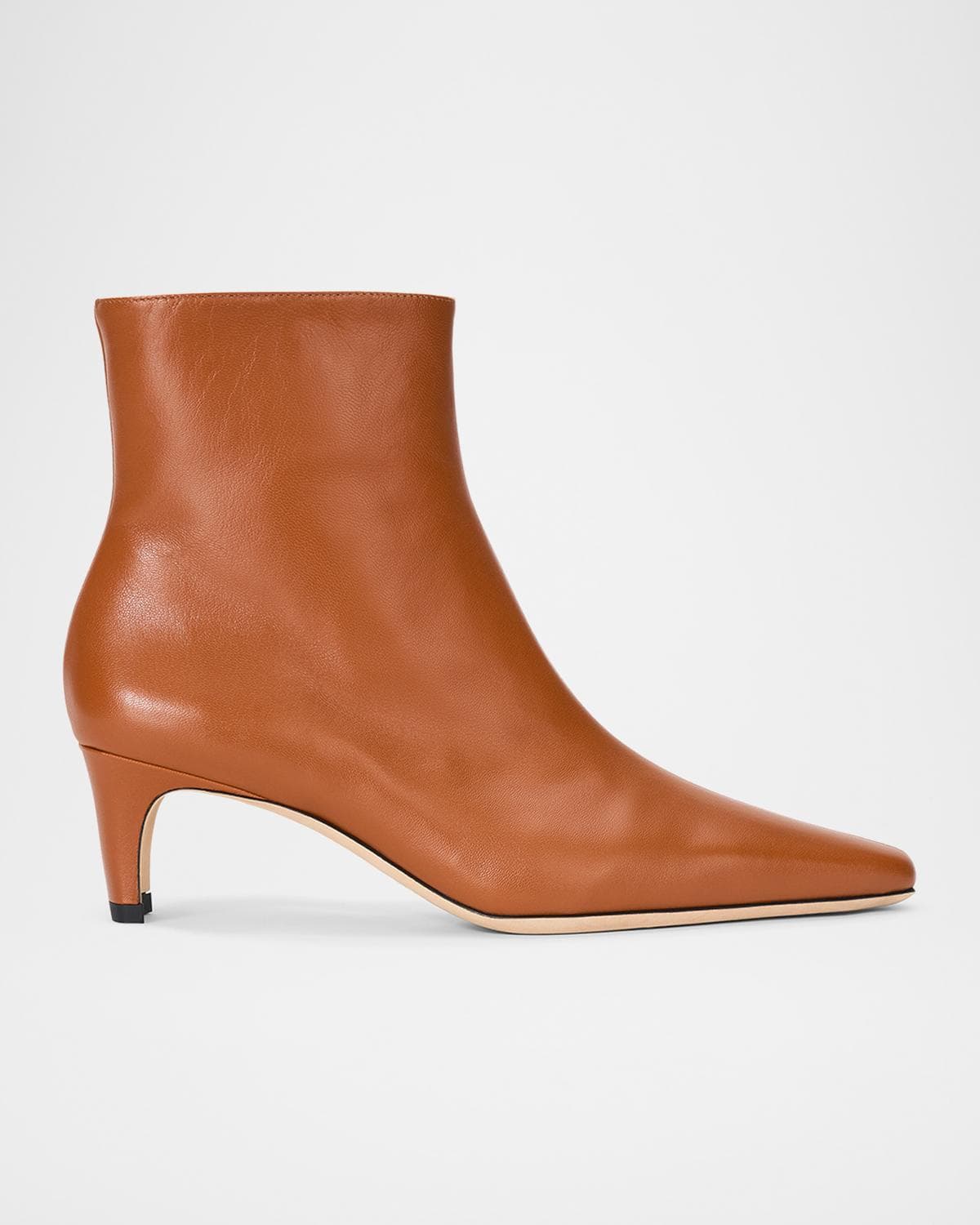 STAUD Wally Leather Ankle Boots
