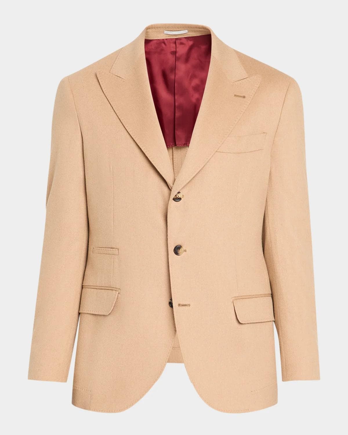 Brunello Cucinelli Men's Single-Breasted Peak Lapel Suit Jacket