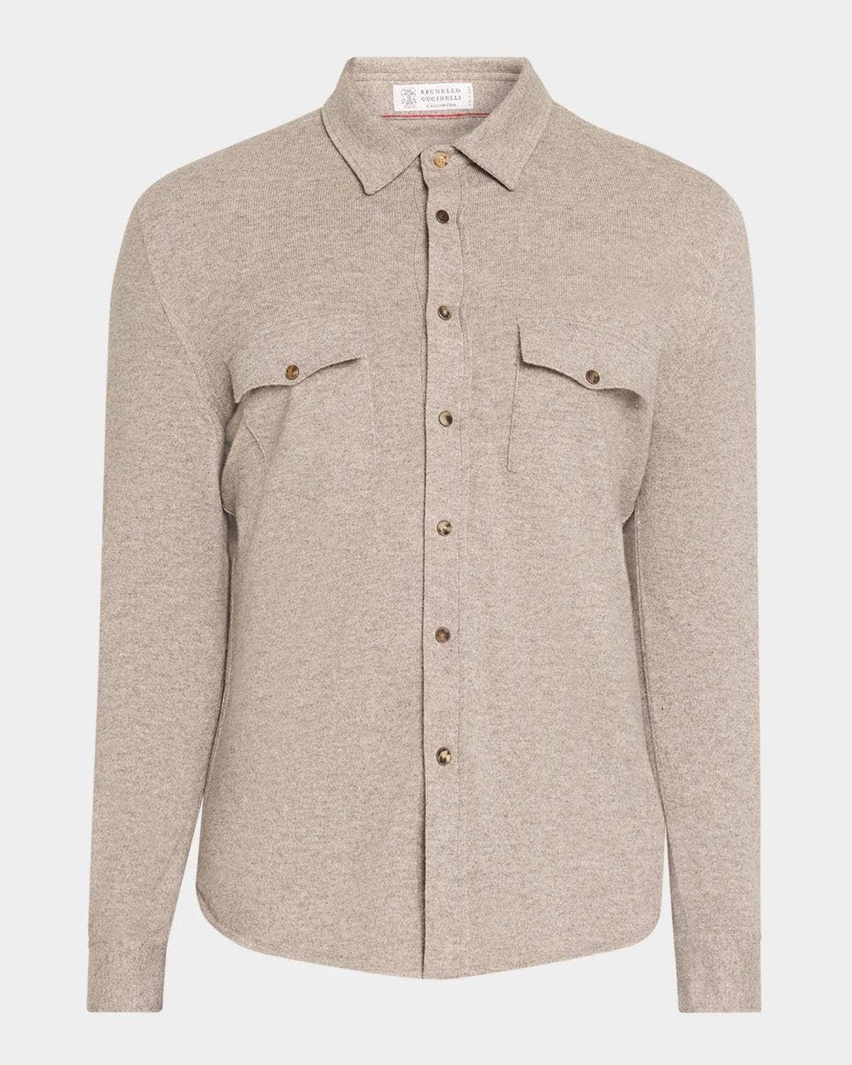 Brunello Cucinelli Men's Wool Melange Knit Overshirt