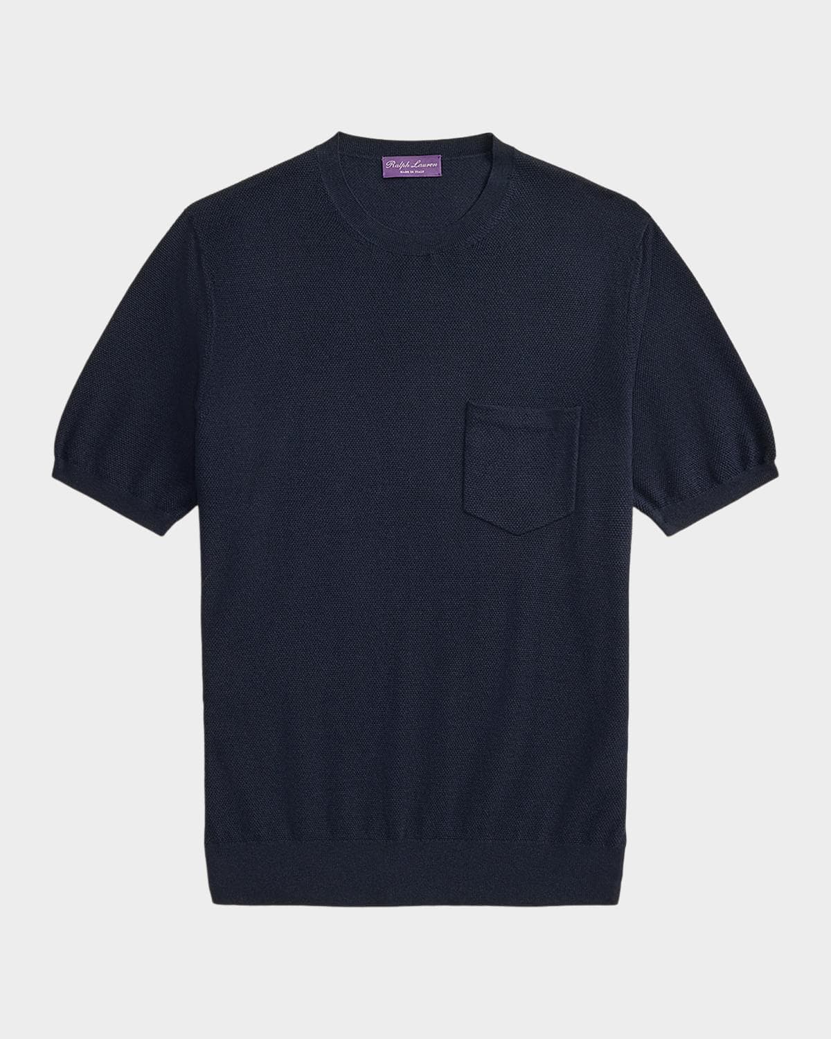 Ralph Lauren Purple Label Men's Silk-Blend Short-Sleeve Sweater