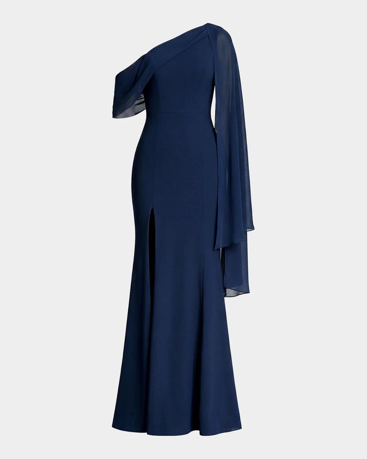 Dress the Population Black Label Sera Asymmetric Crepe Gown · XX-LARGE