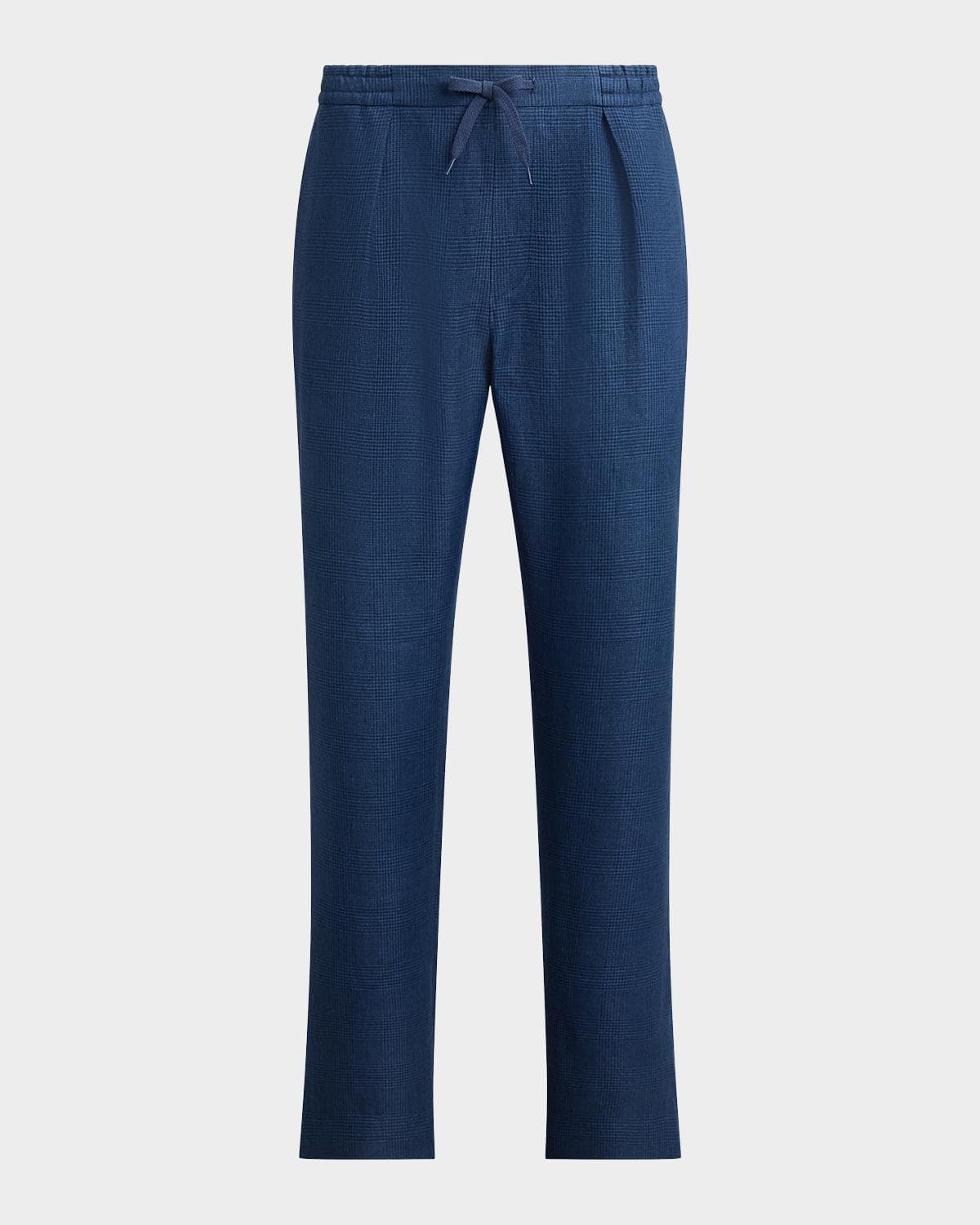 Ralph Lauren Purple Label Men's Hand-Tailored Plaid Linen Trousers
