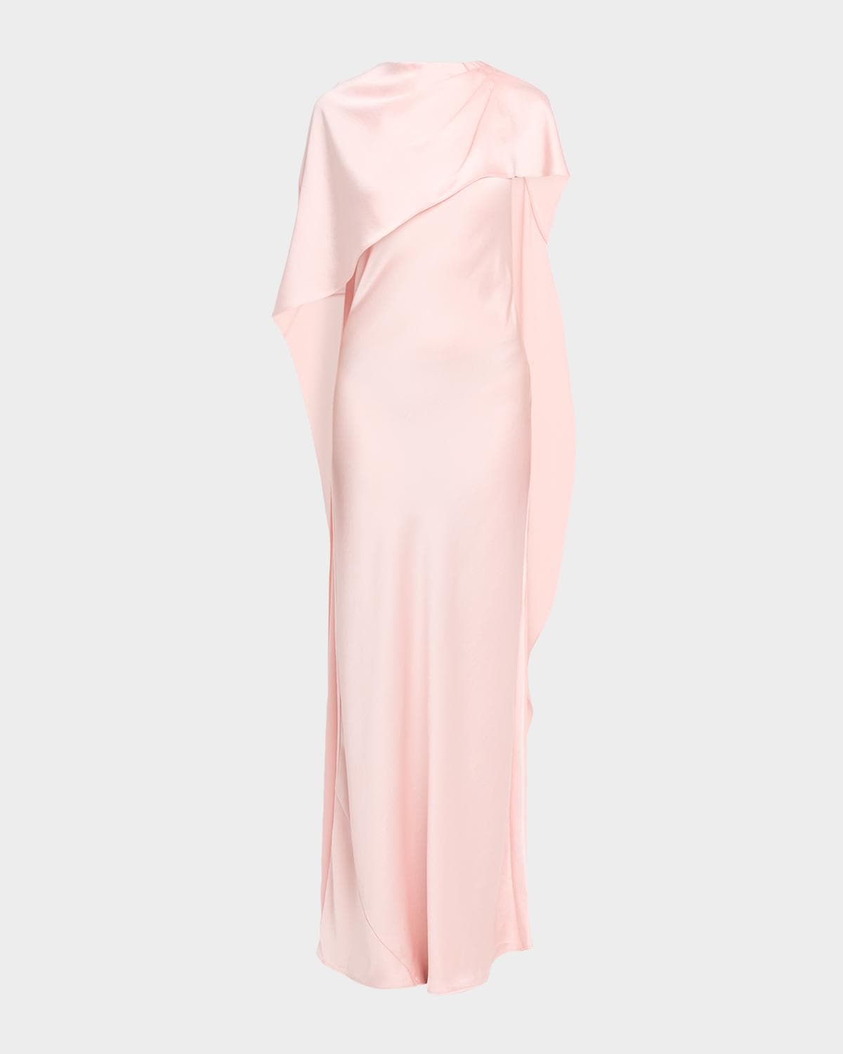 SIMKHAI Izel Satin Cape Dress