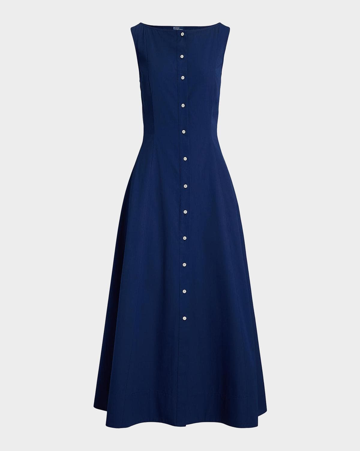 Polo Ralph Lauren Paneled Cotton A-Line Maxi Dress