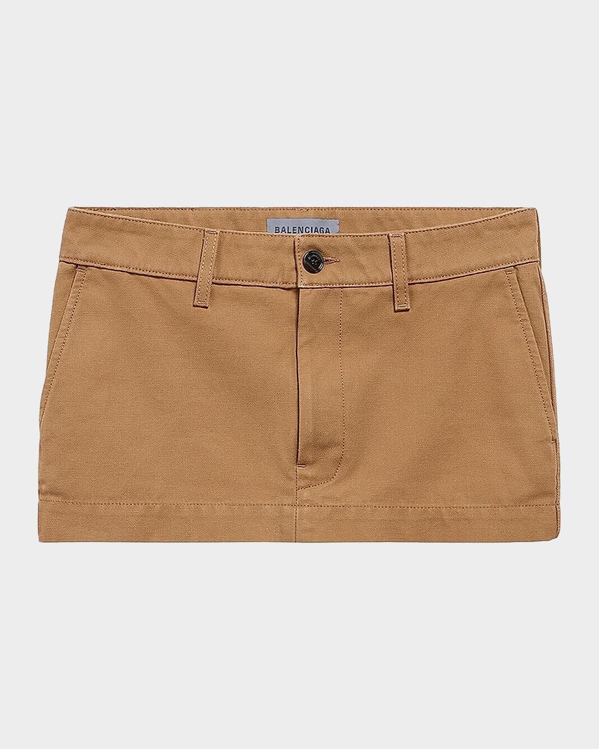 Balenciaga Cotton Canvas Mini Skirt