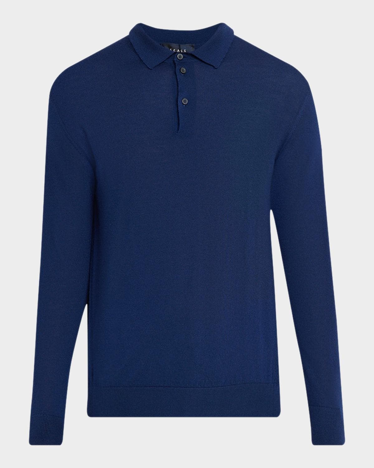 Sease Men's Cashmere Fine Knit Polo-Neck Sweater