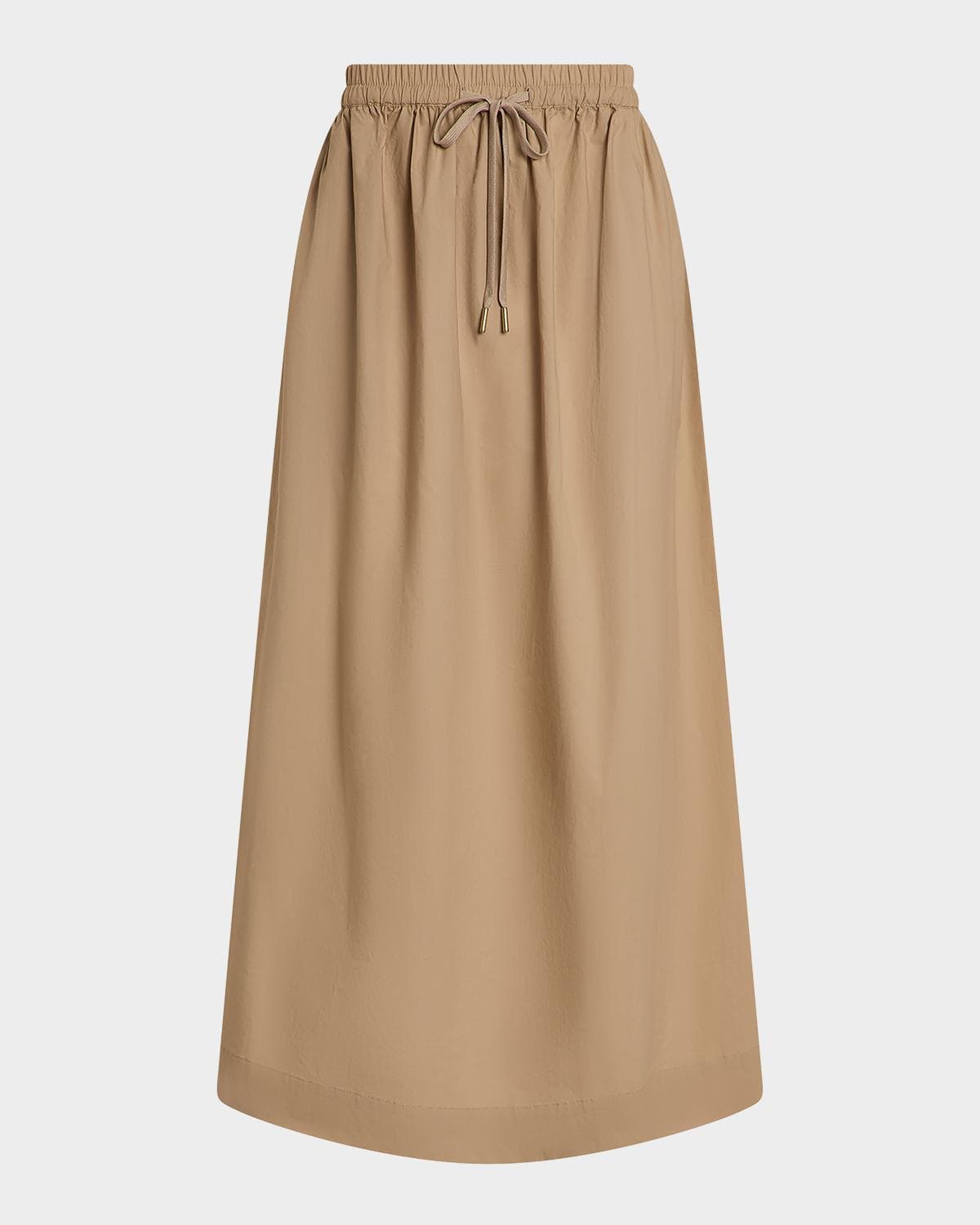 Varley Cambria Poplin Midi Skirt