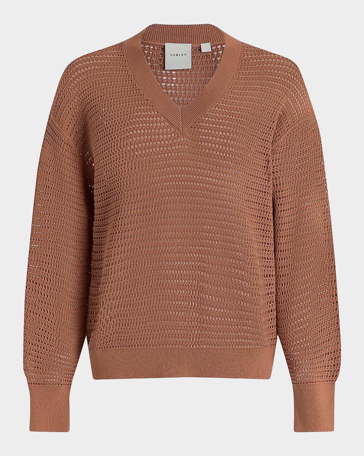 Varley Gaia Open-Knit Cotton Sweater