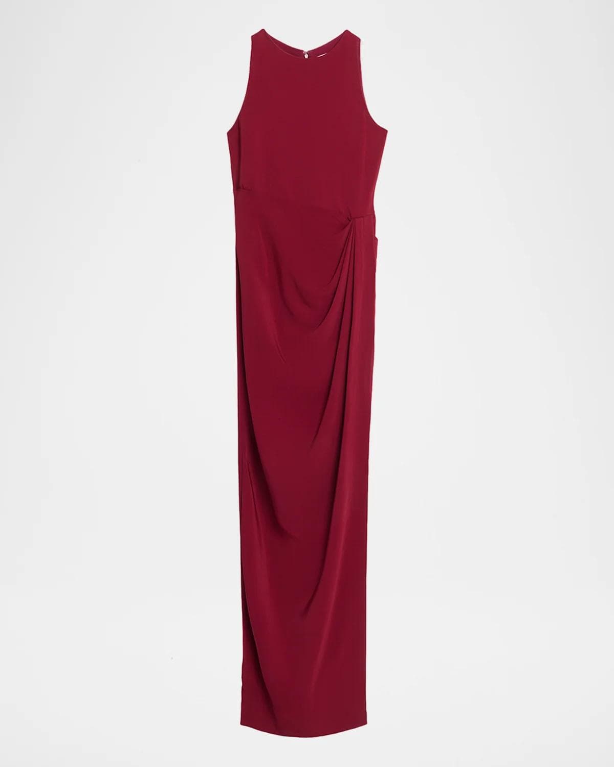 Oscar de la Renta Sleeveless Draped Slit Column Gown