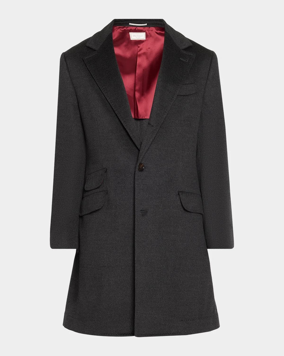 Brunello Cucinelli Men's Wool Single-Breasted Overcoat
