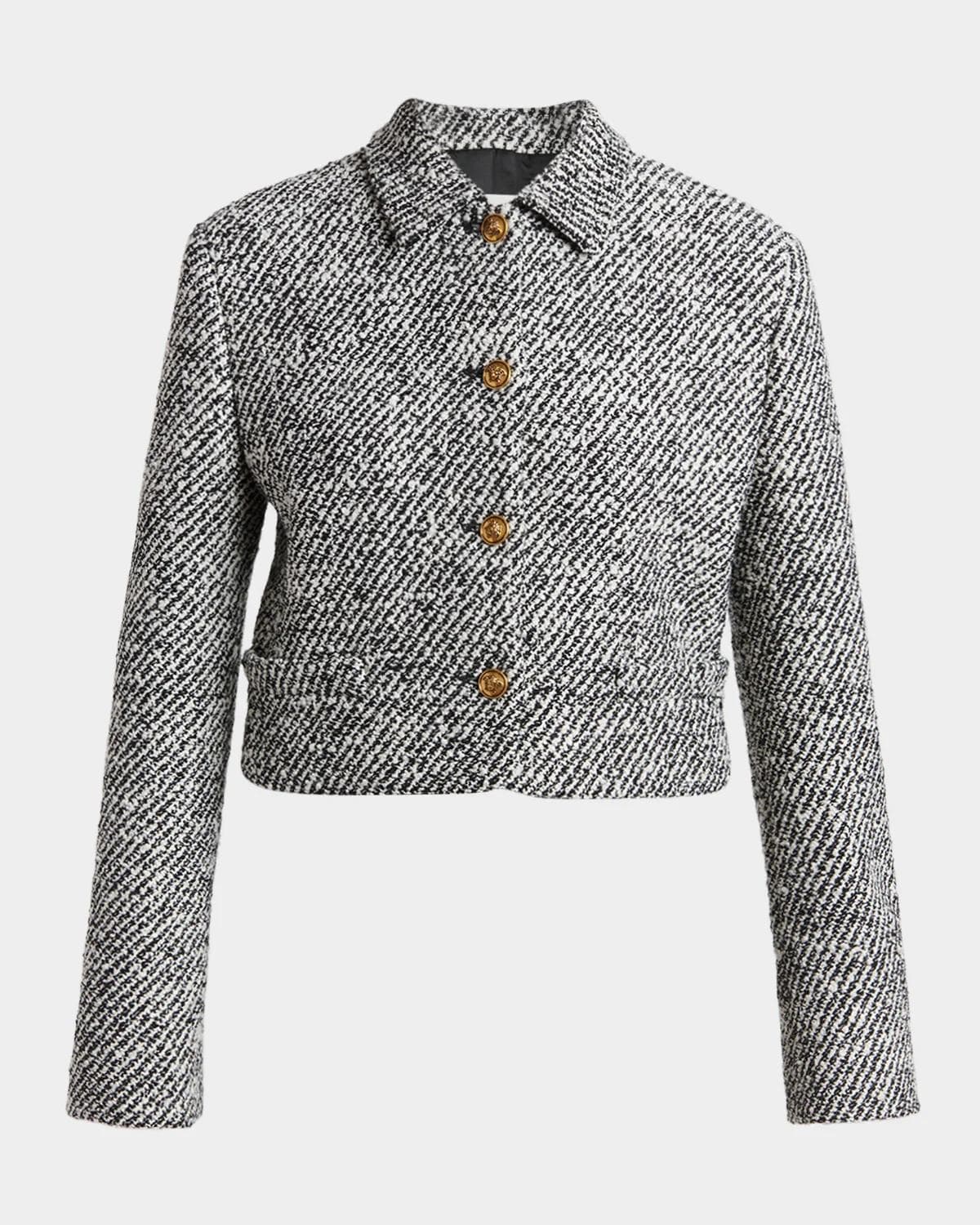 Versace Boucle Tweed Informal Lady Jacket