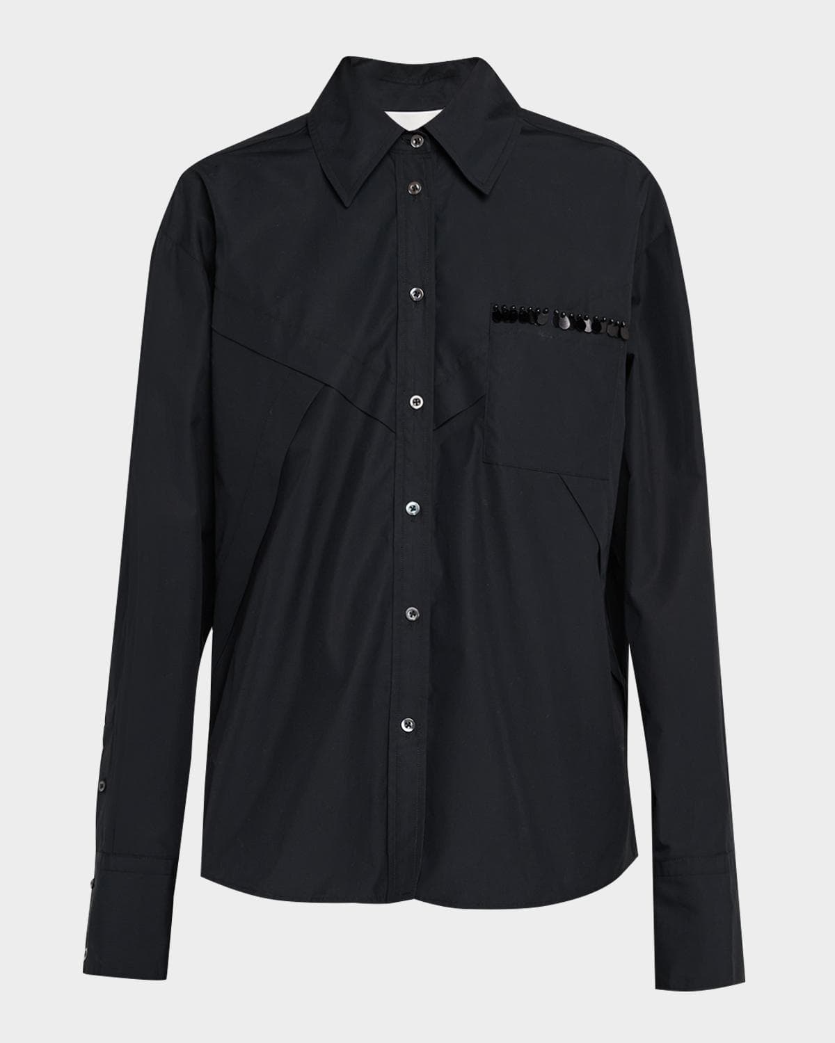 3.1 Phillip Lim Embellished Oversized Poplin Shirt