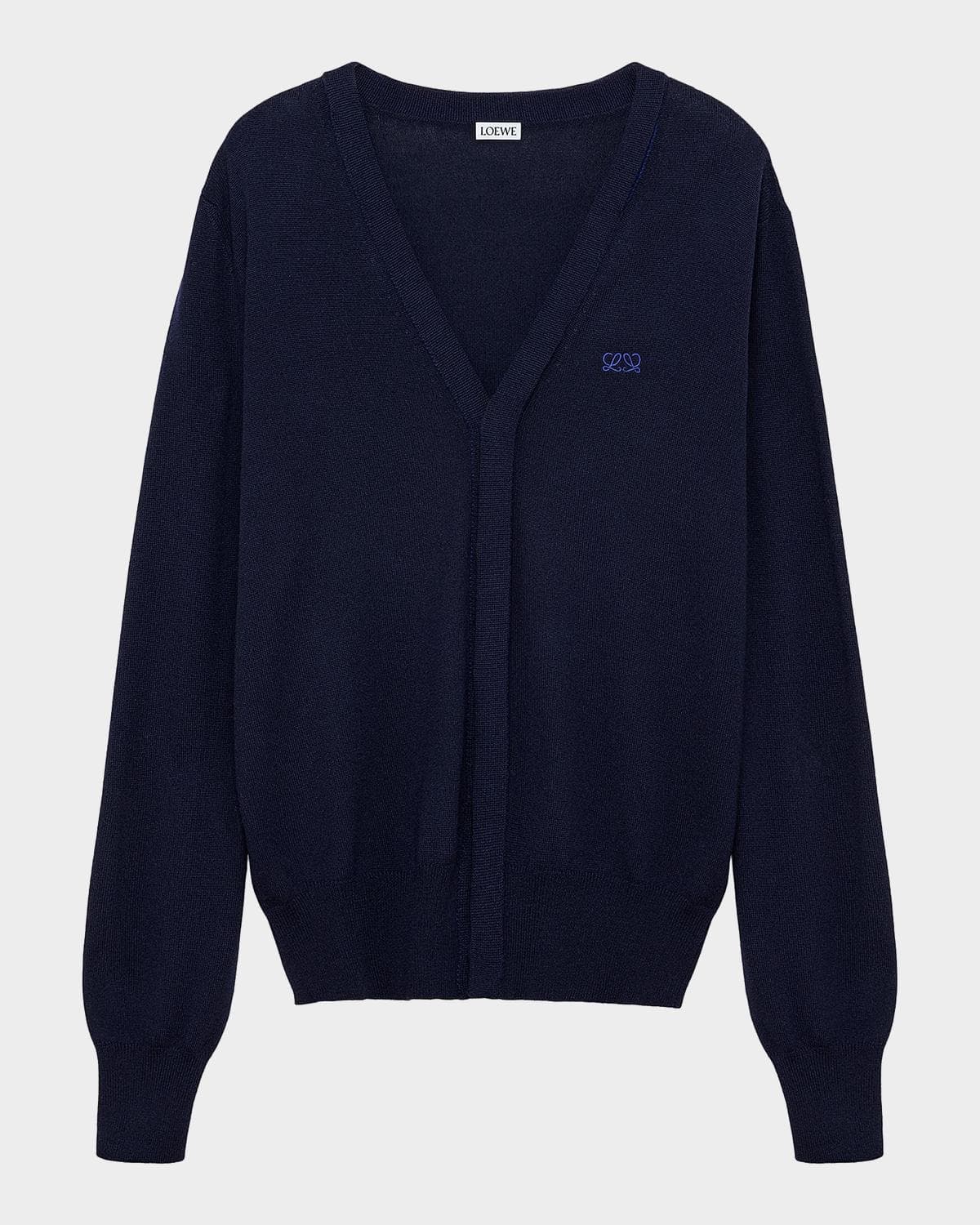 LOEWE Men's Logo Wool-Blend Cardigan