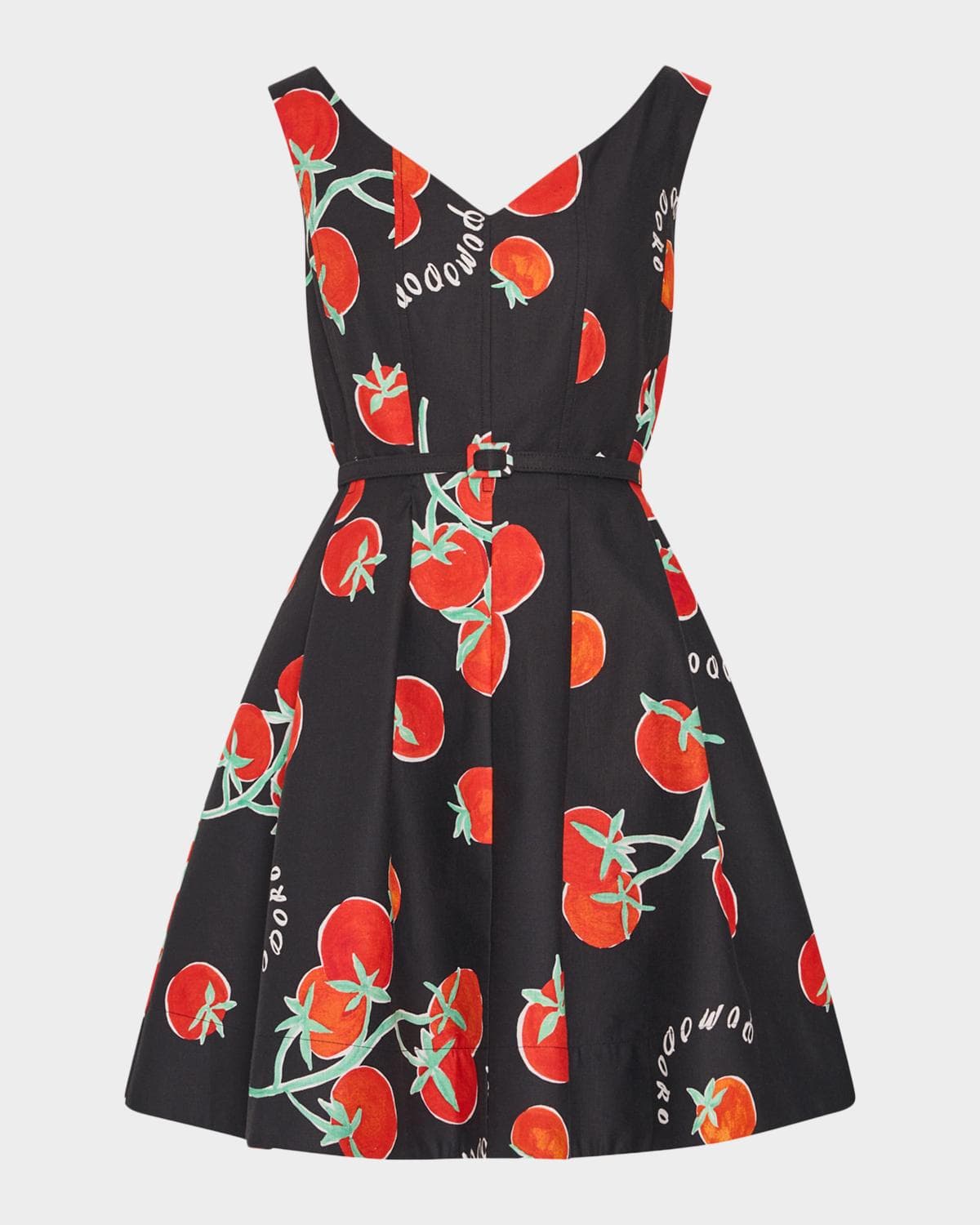 Milly Peggy Tomato-Print Fit-&-Flare Mini Dress