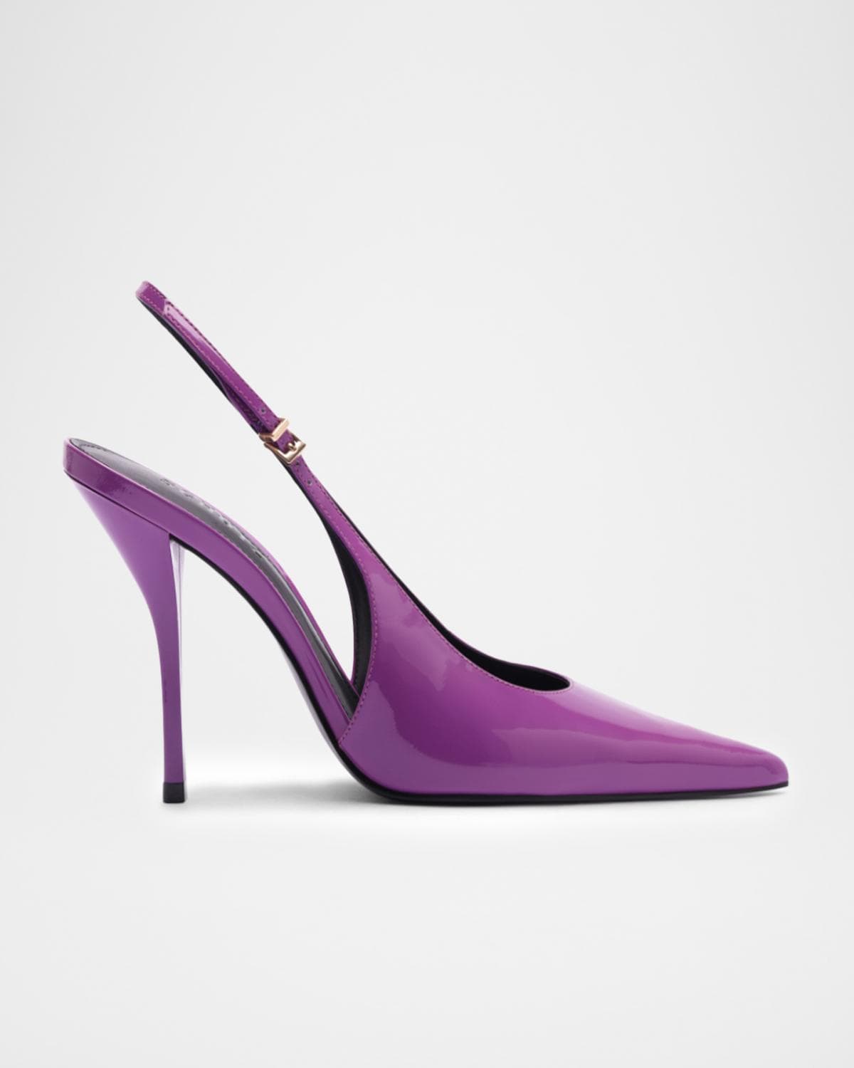 Schutz 100mm Liora Patent Leather Slingback Pumps