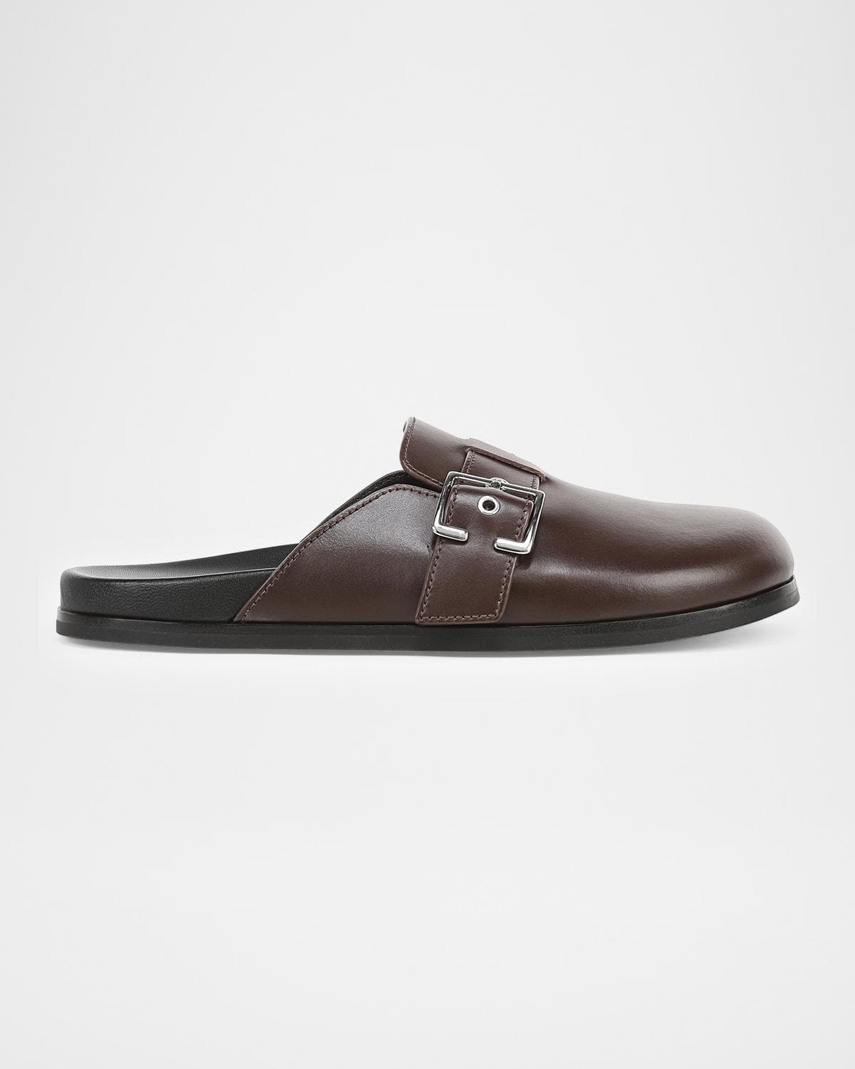 Vince Leon Leather Buckle Clogs