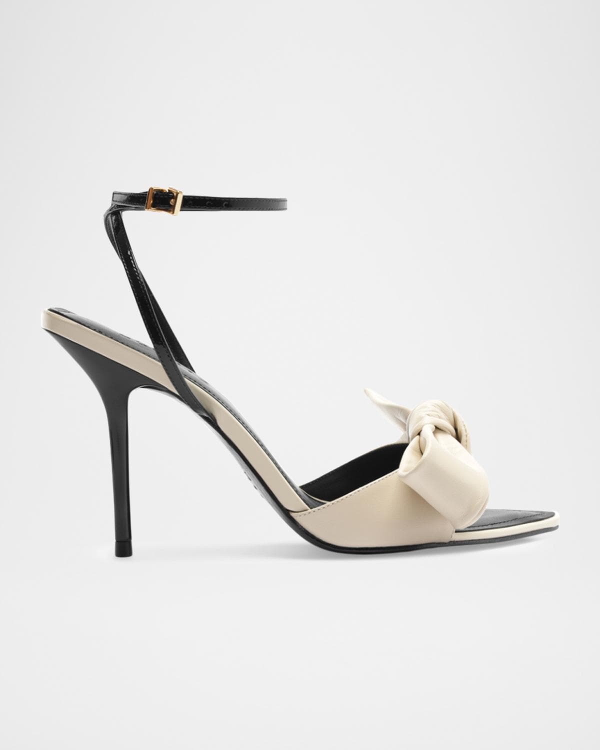 Schutz 100mm Elodie Leather Bow Sandals