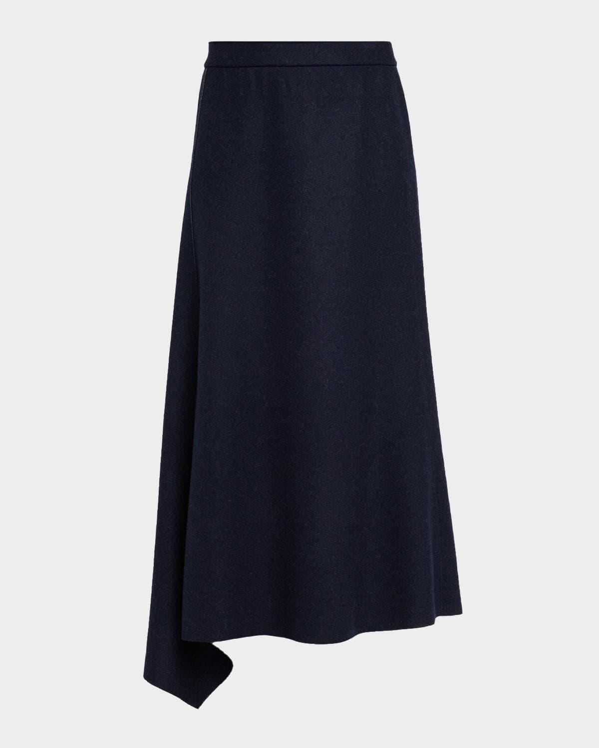 Lafayette 148 New York Reversible Flared Wool-Cashmere Maxi Skirt