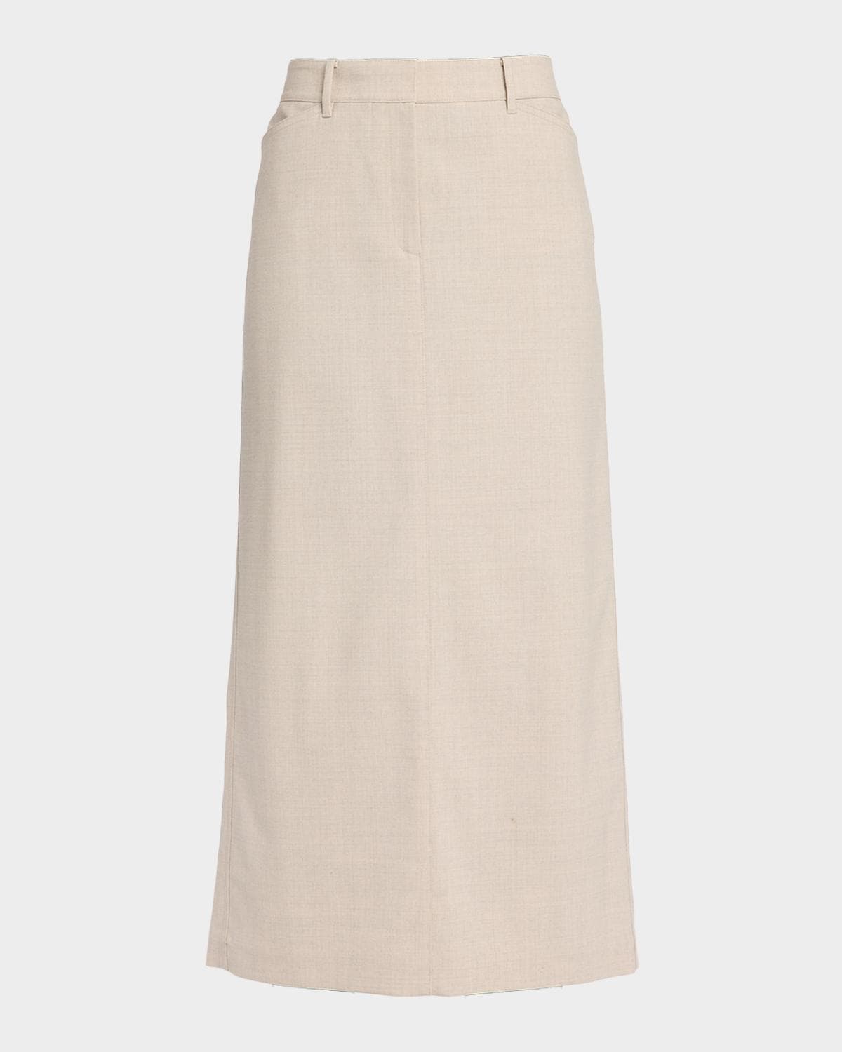 Lafayette 148 New York Stretch Wool Column Trouser Midi Skirt