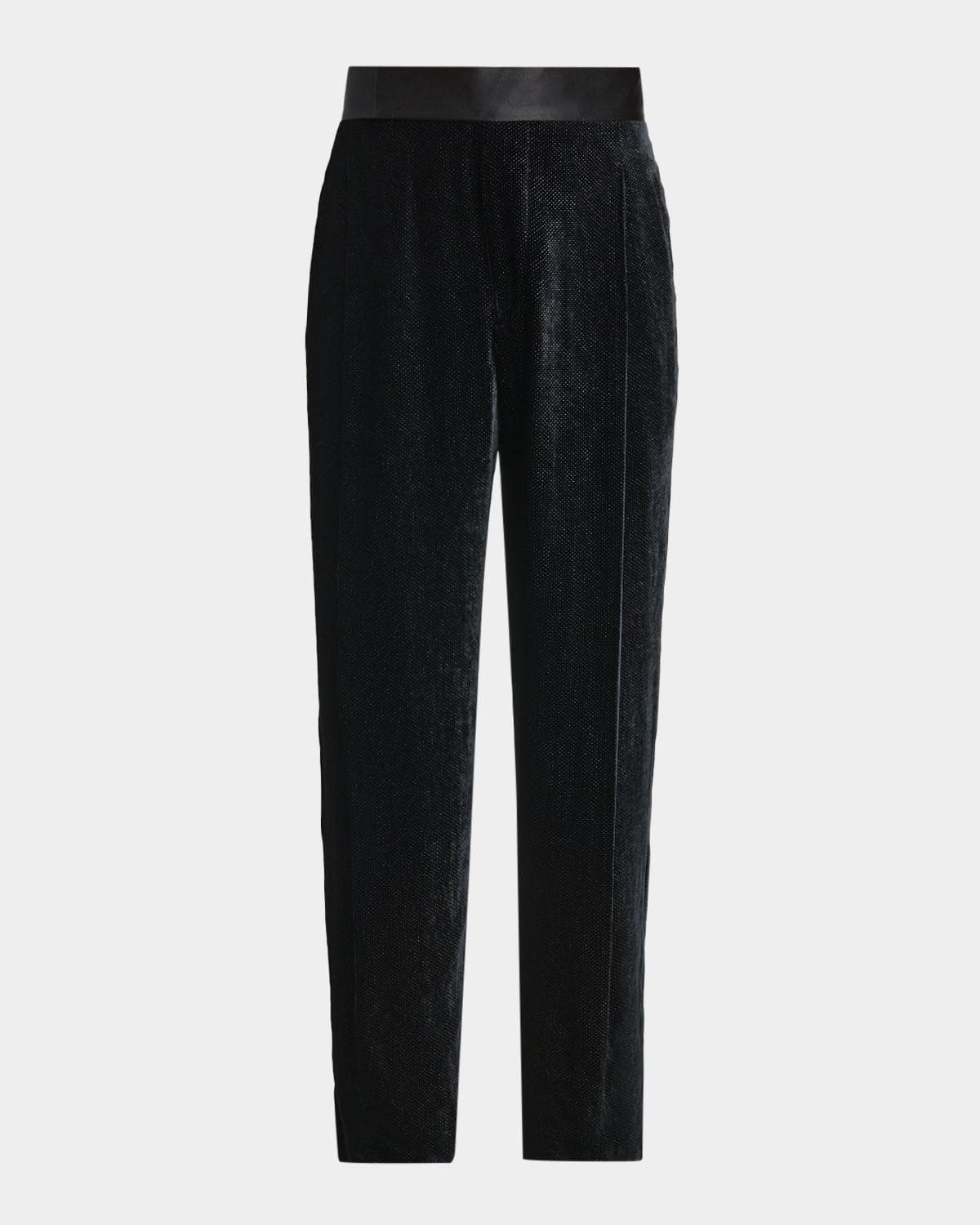 Giorgio Armani Men's Dot-Effect Tapered Pants