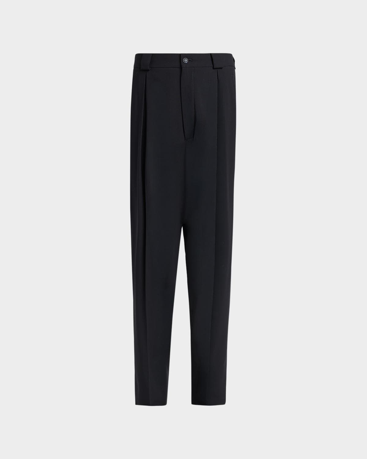 Giorgio Armani Men's Virgin Wool-Blend Straight-Leg Trousers