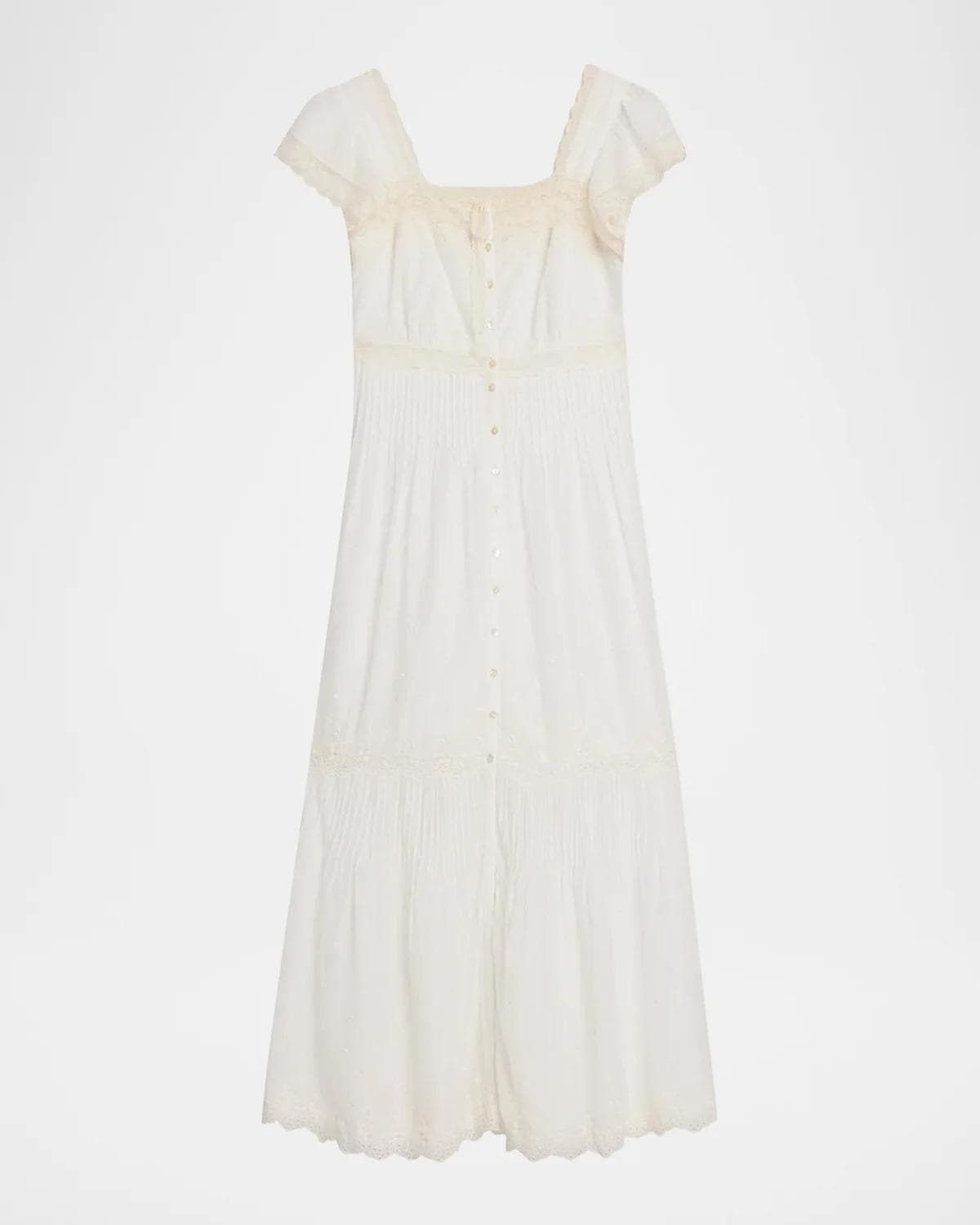 LoveShackFancy Georgine Eyelet Embroidered Maxi Dress