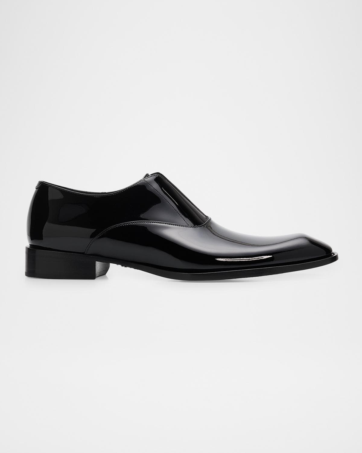 Saint Laurent Men's Milton Patent Leather Slip-On Oxfords