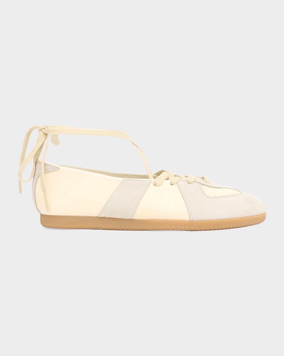 Maison Margiela Replica Leather Lace-Up Ballet Flats