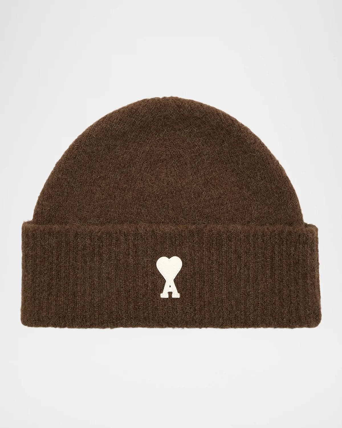Ami Paris Logo Alpaca-Blend Knit Beanie Hat